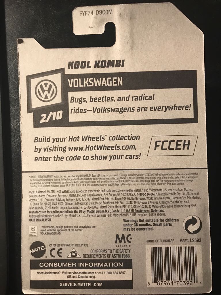 Kool Kombi - HW Volkswagen toy car collectible - Main Image 2