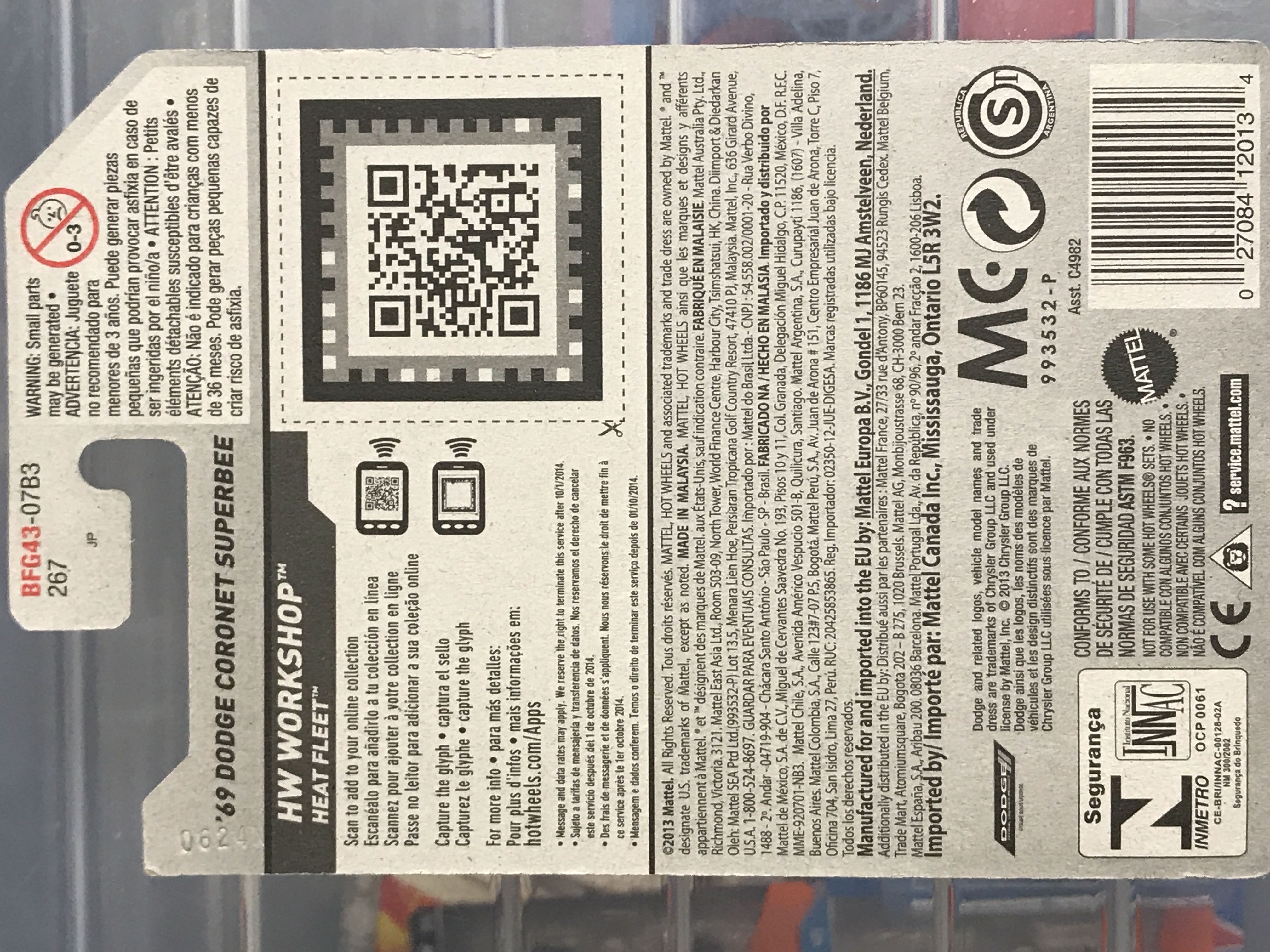 ’69 Dodge Coronet Superbee - HW WORKSHOP toy car collectible - Main Image 2