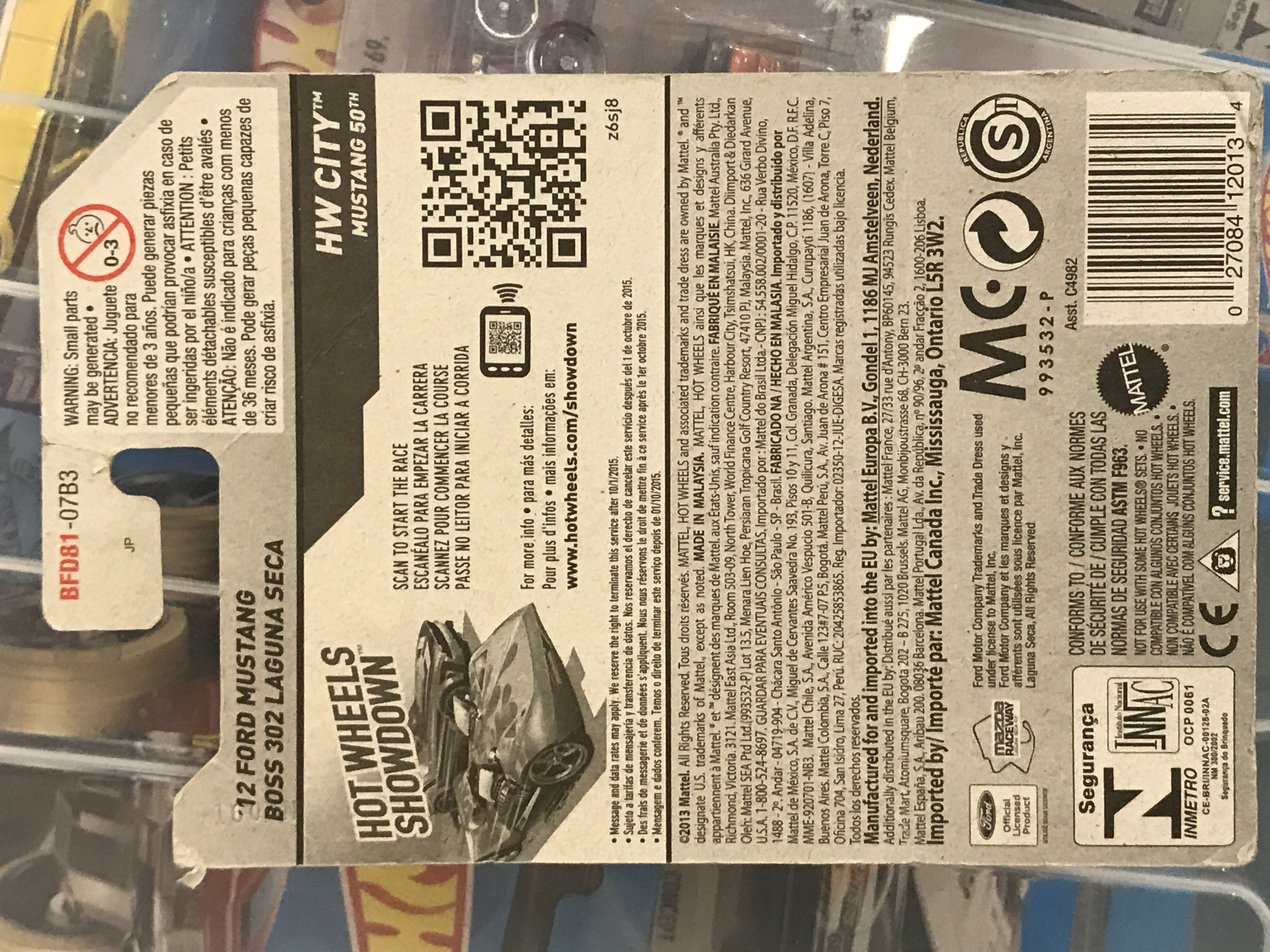 ’12 Ford Mustang Boss 302 Laguna Seca - HW City toy car collectible - Main Image 2