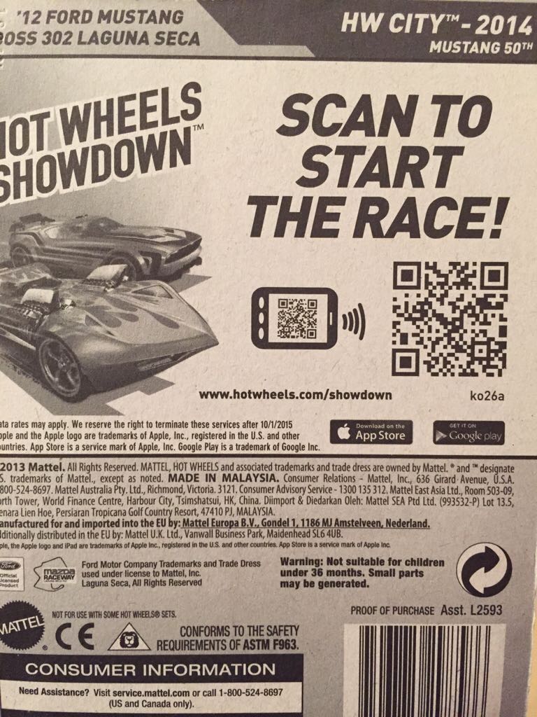 Ford Mustang Boss 302 Laguna Seca (’12) (ZAMAC) - HW City - Mustang 50th toy car collectible - Main Image 2