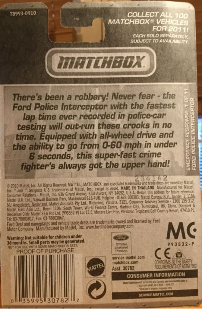 Ford Police Interceptor - Emergency Response toy car collectible - Main Image 2