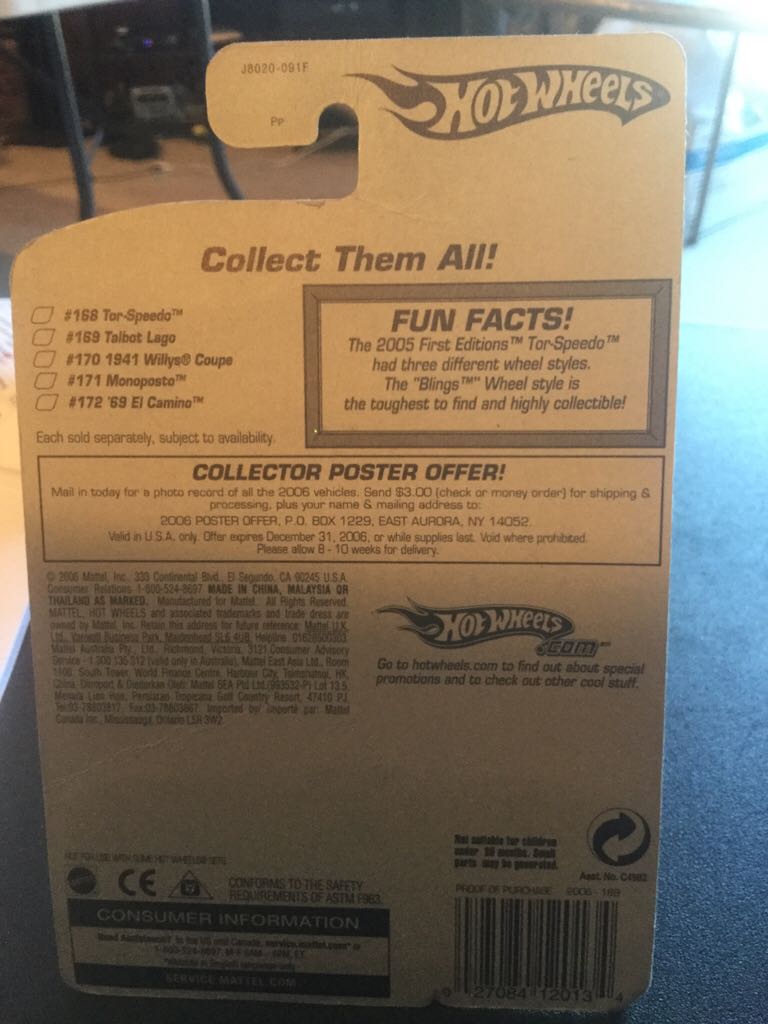 Tor-Speedo - 2006 Mainline Cars toy car collectible - Main Image 2