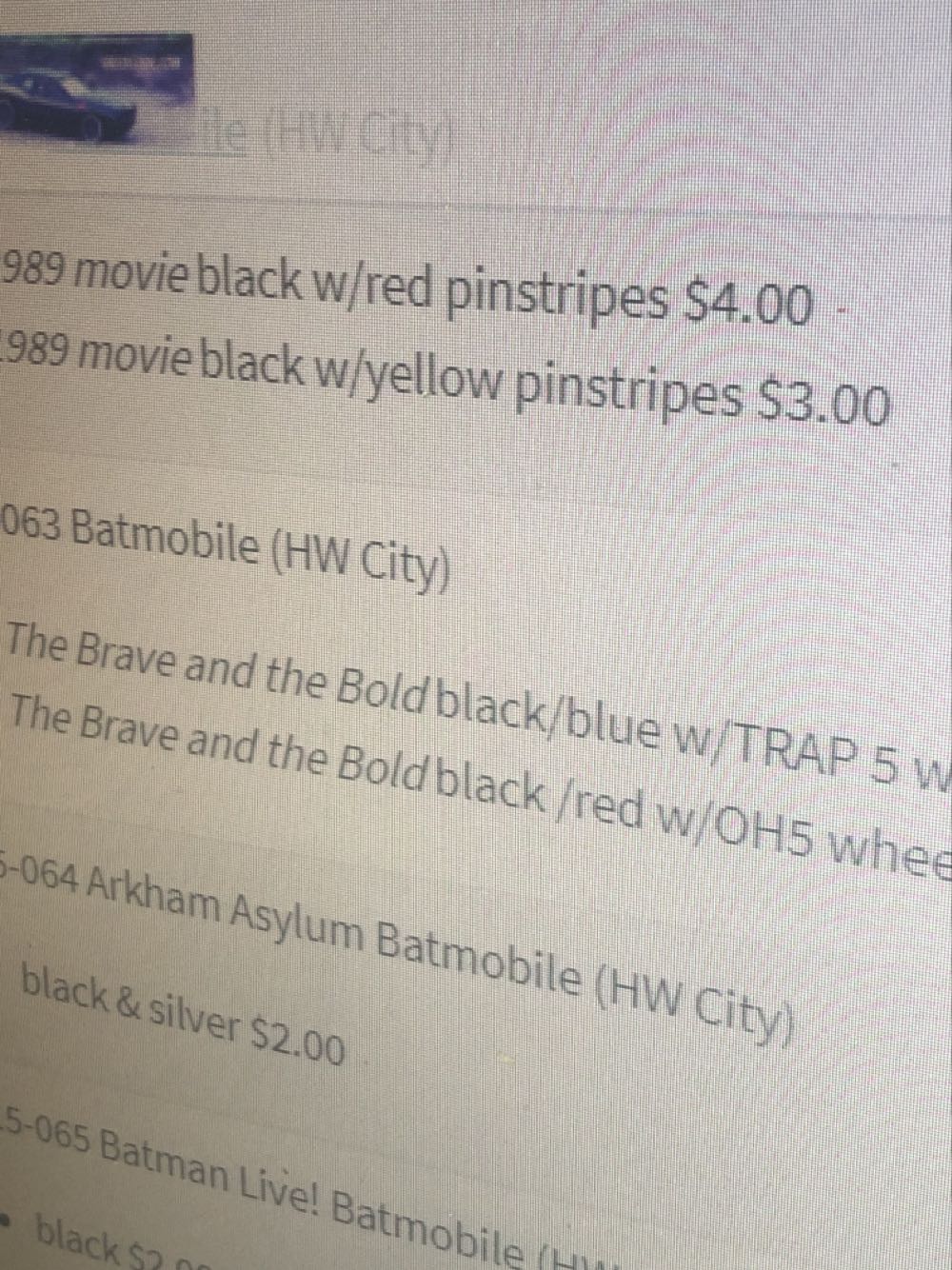 Batman - HW City toy car collectible - Main Image 3