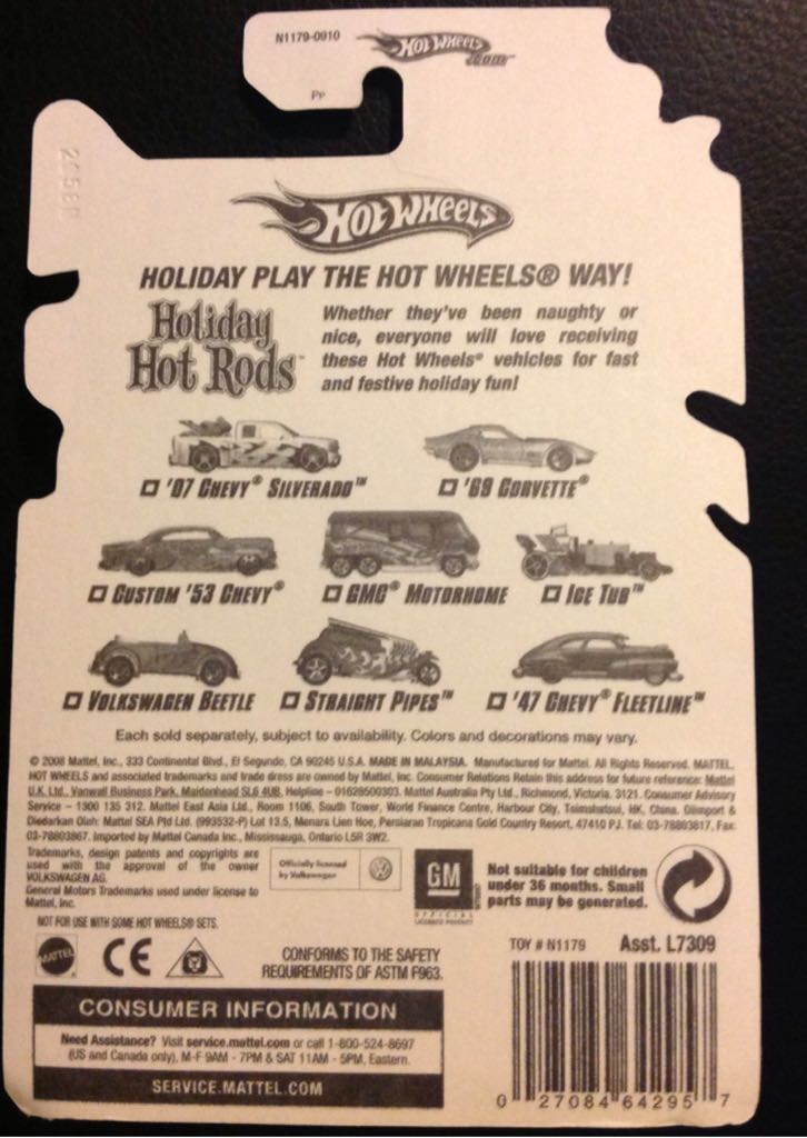 Custom ’53 Chevy - 2008 Holiday Hot Rods toy car collectible - Main Image 2