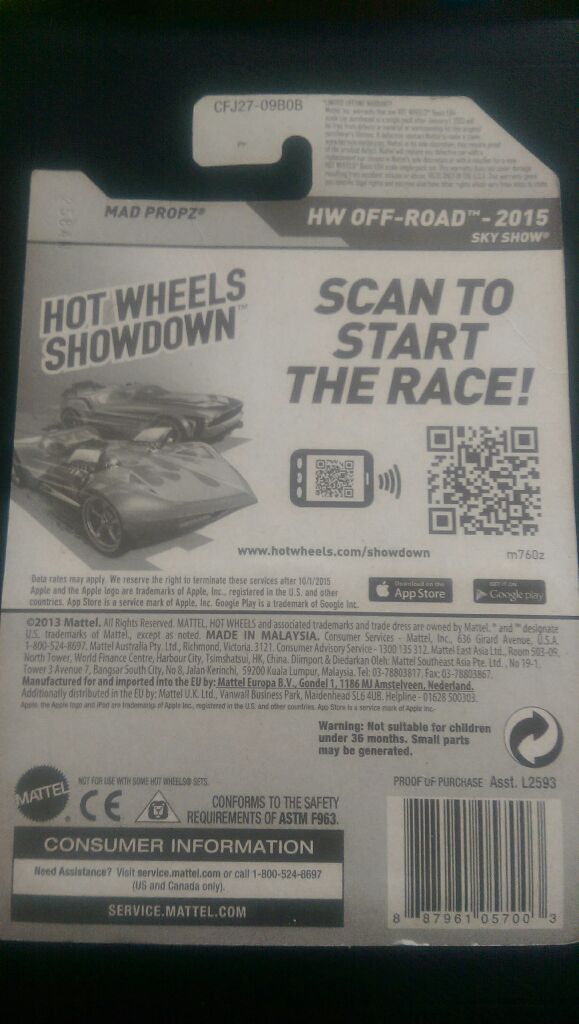 Mad Propz - Hw Off-Road - 2015 Sky Show toy car collectible - Main Image 2