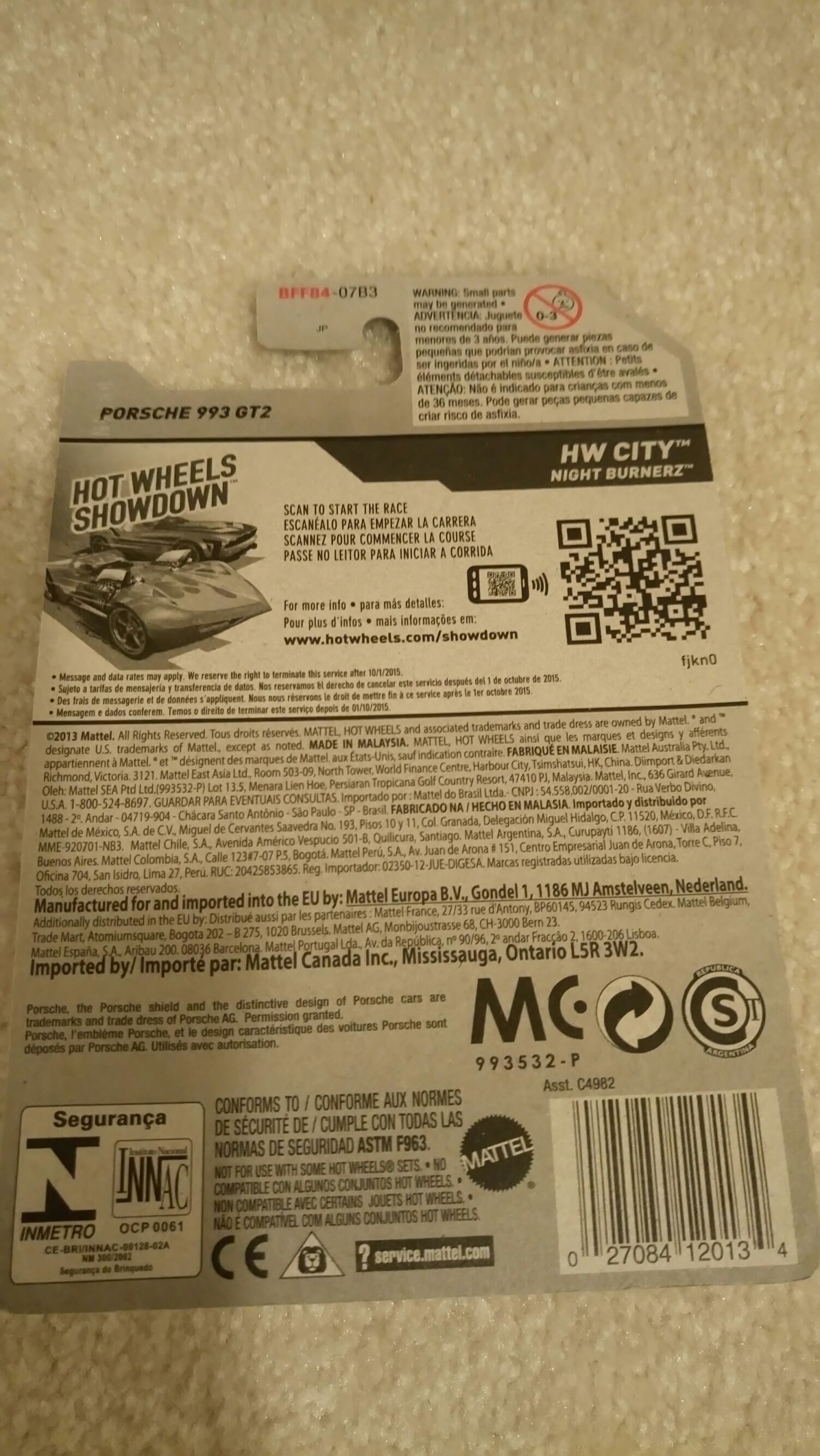 Porsche 993 GT2 - HW City toy car collectible - Main Image 2