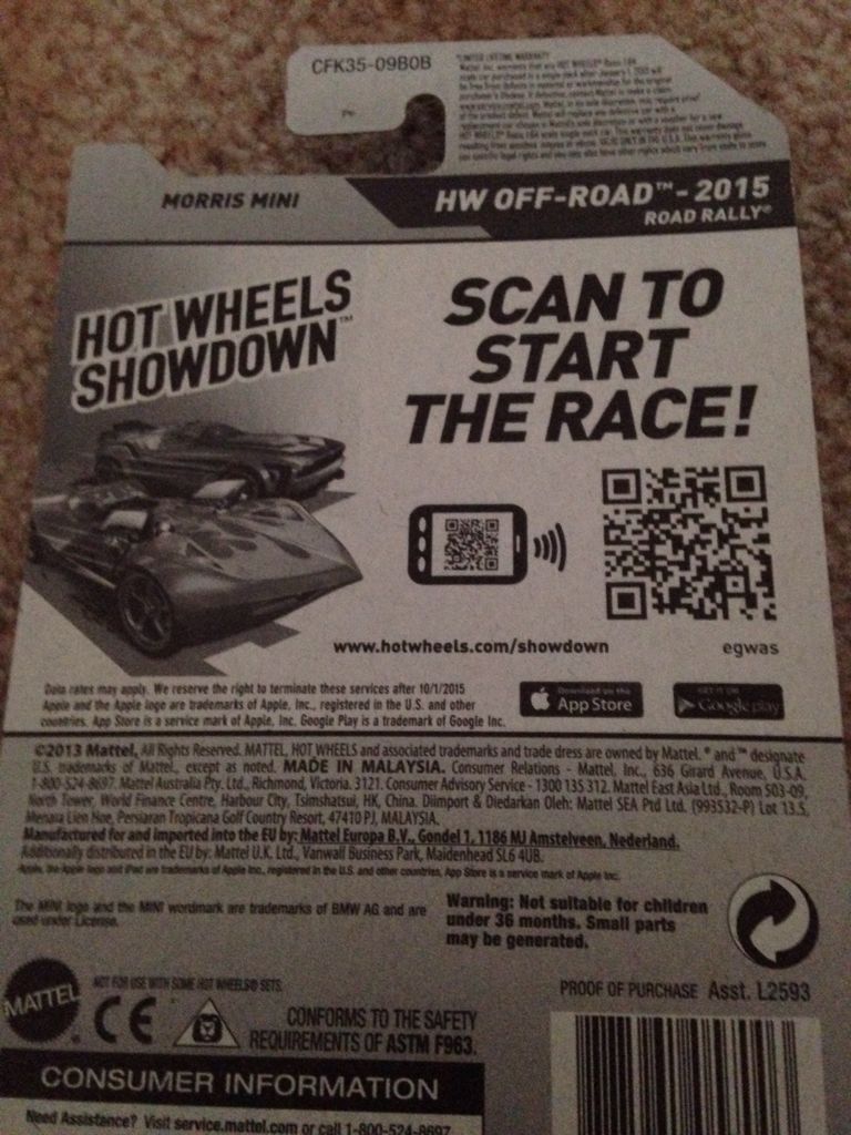 Morris Mini - 2015 - HW Off-Road - Road Rally toy car collectible - Main Image 2