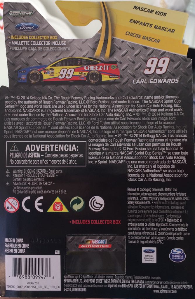 Nascar 99 Cheez-It - Nascar Authentics toy car collectible - Main Image 2