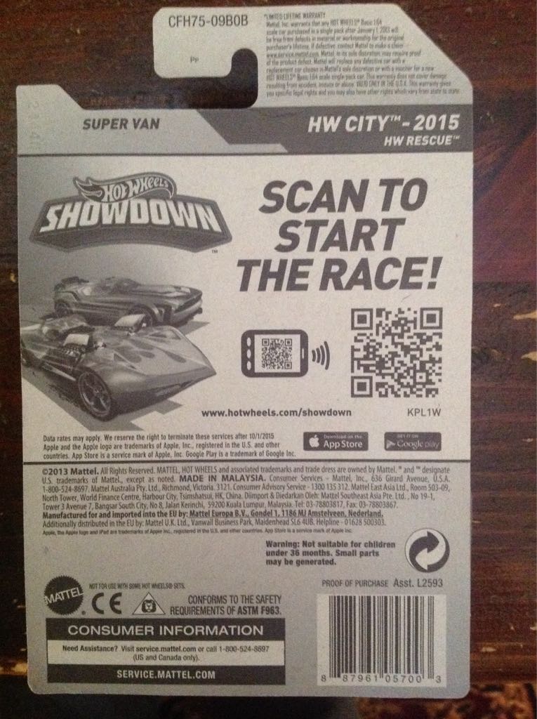 Super Van - 2015 - HW City - HW Rescue toy car collectible - Main Image 2