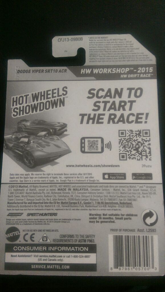 Dodge Viper Srt10 Acr - HW WORKSHOP toy car collectible - Main Image 2