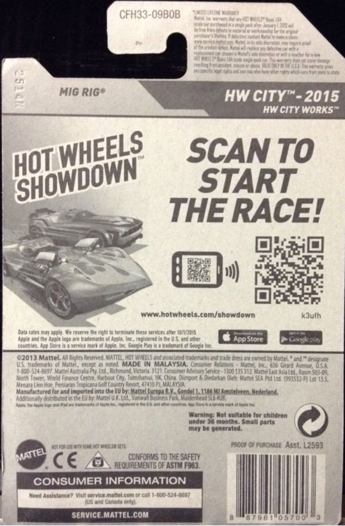 Mig Rig ‘15 - ‘15 HW City - HW City Works toy car collectible - Main Image 2