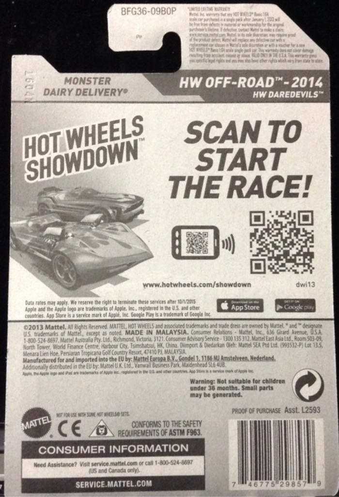 Monster Dairy Delivery - 2014 HW Off-Road toy car collectible - Main Image 2