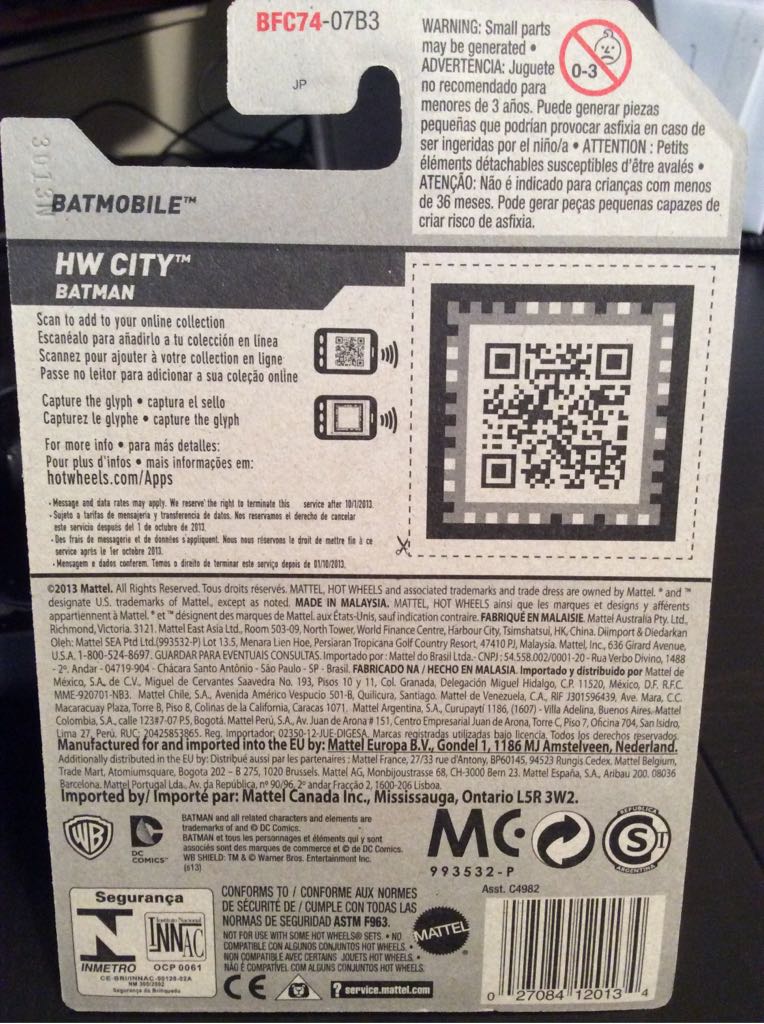 Batmobile - 2014 HW City - Batman 75th Anniversary toy car collectible - Main Image 2