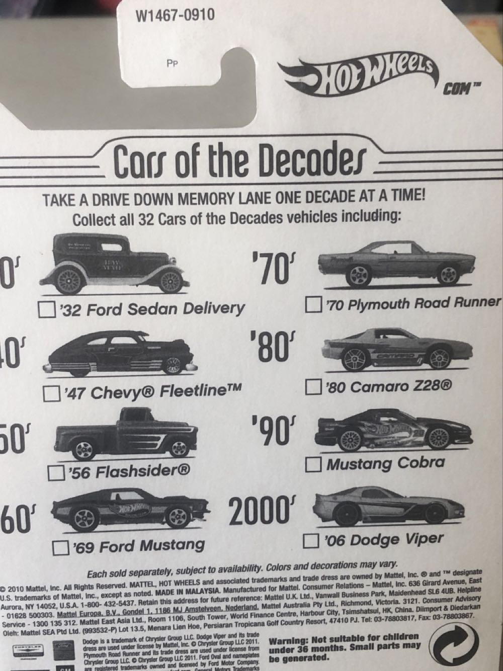 ’69 Ford Mustang - 2011 Cars Of The Decades Series toy car collectible - Main Image 2