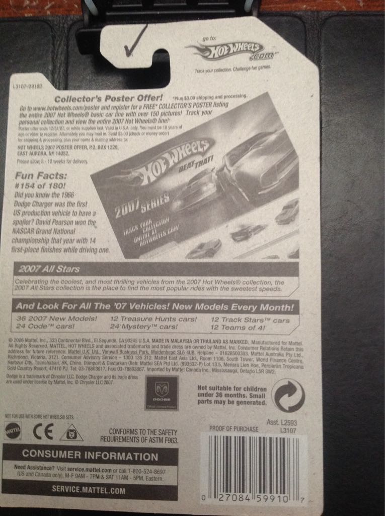 Dodge Charger - 2007 ALL STARS toy car collectible - Main Image 2