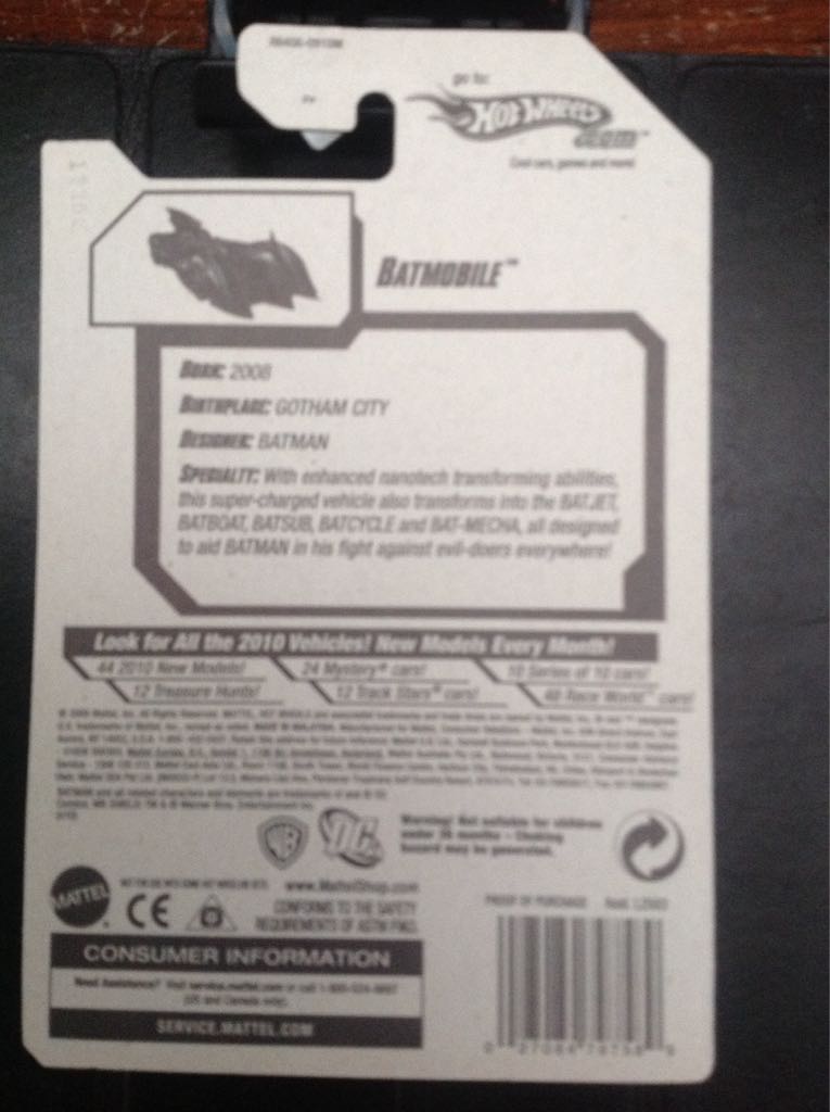 BATMOBILE - 2010 New Models ’10 toy car collectible - Main Image 2