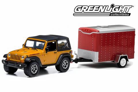 2014 Jeep Wrangler Rubicon X and Small Cargo Trailer - Hitch & Tow toy car collectible - Main Image 2