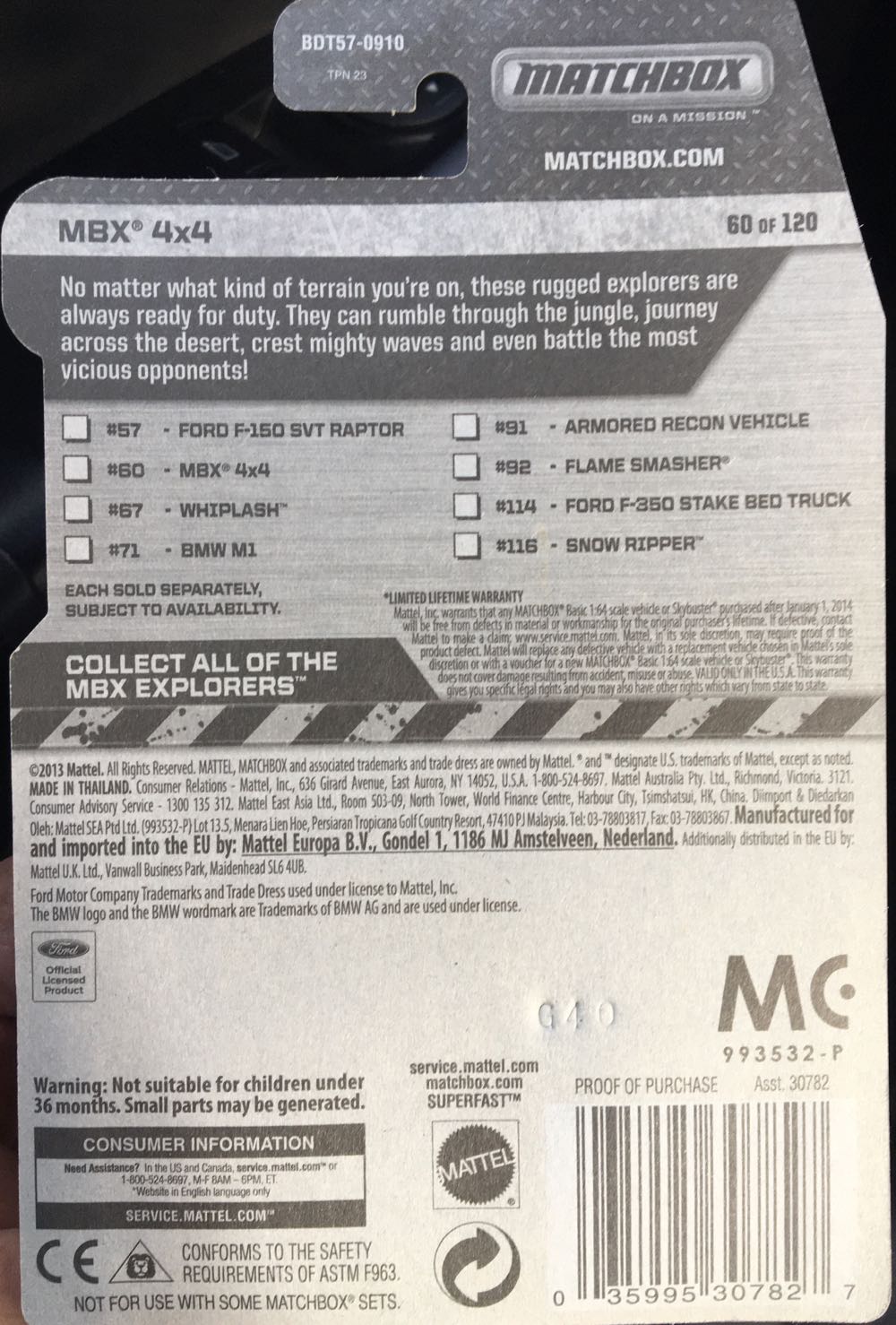 Matchbox MBX 4X4 - MBX Explorers toy car collectible - Main Image 2