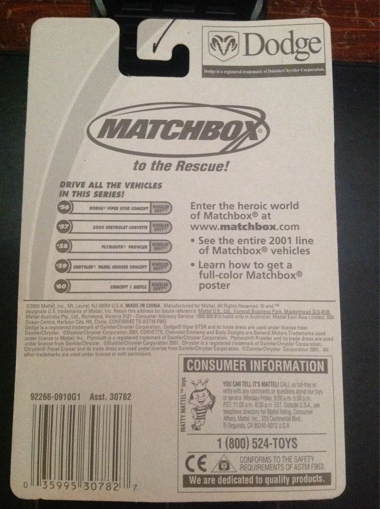 DODGE VIPER GTSR CONCEPT - WHEELED ENVY toy car collectible - Main Image 2