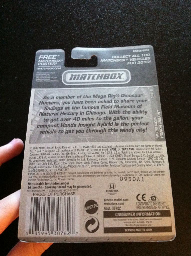 Honda Insight (2010) - 1-75/100: Metro Rides toy car collectible - Main Image 2