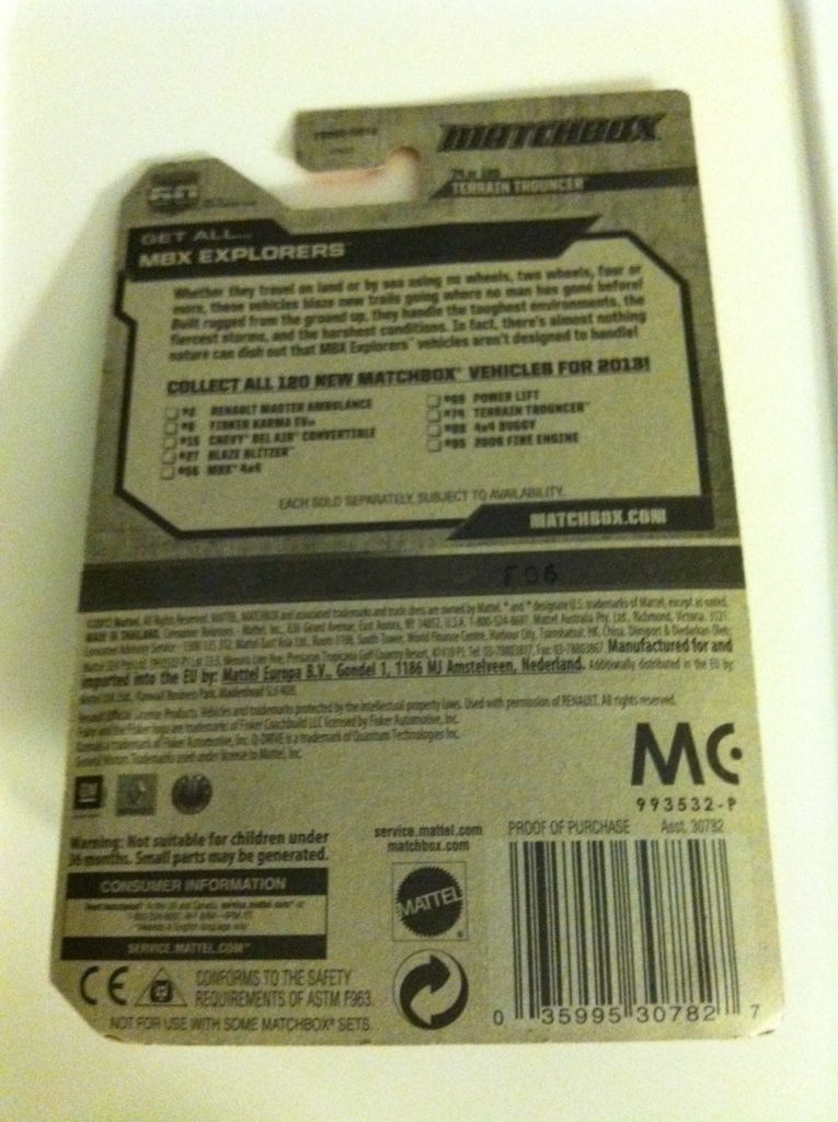 *”Terrain Trouncer”, MF Purple, ’Team MBX’ - Matchbox: MBX Explorers toy car collectible - Main Image 2