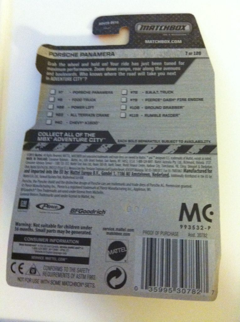 Porsche Panamera - MBX Adventure City toy car collectible - Main Image 2