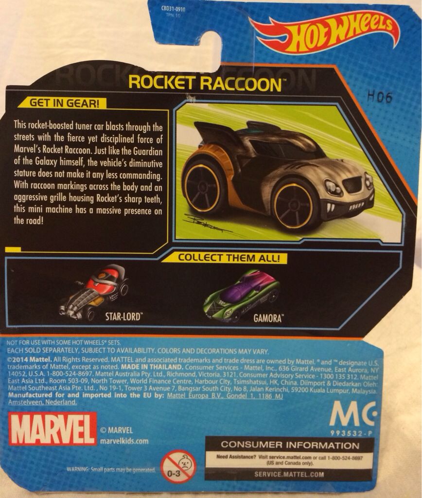 Rocket Raccoon - Marvel Guardians Of The Galaxy toy car collectible - Main Image 2