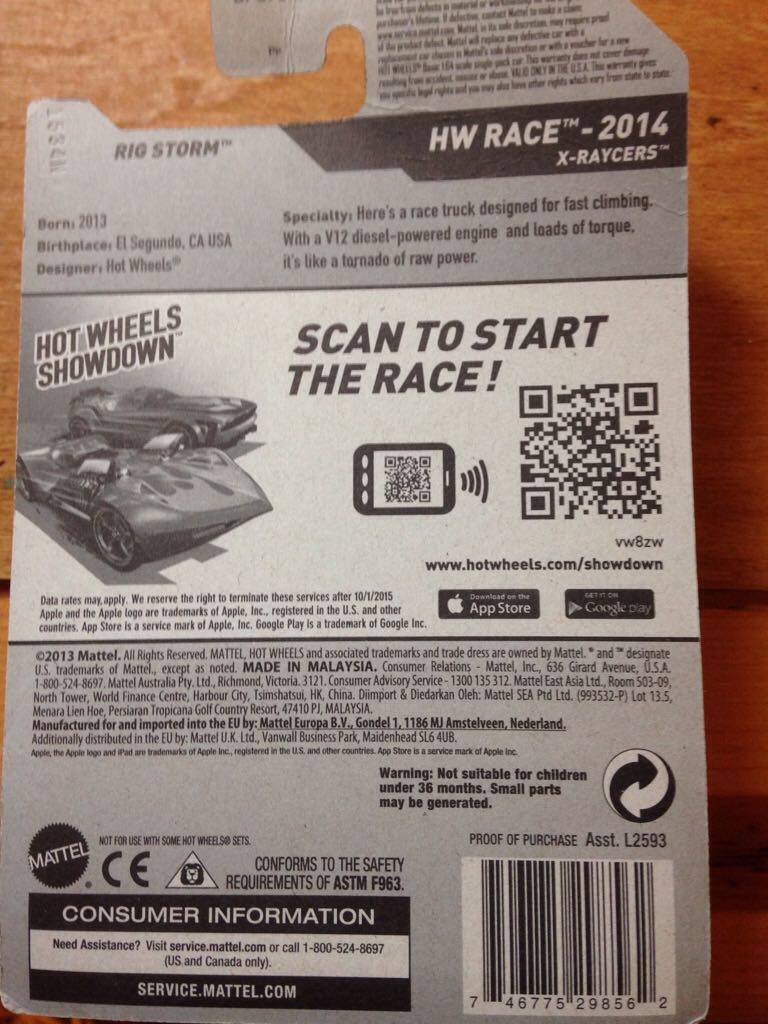 Rig Storm - HW Race toy car collectible - Main Image 2