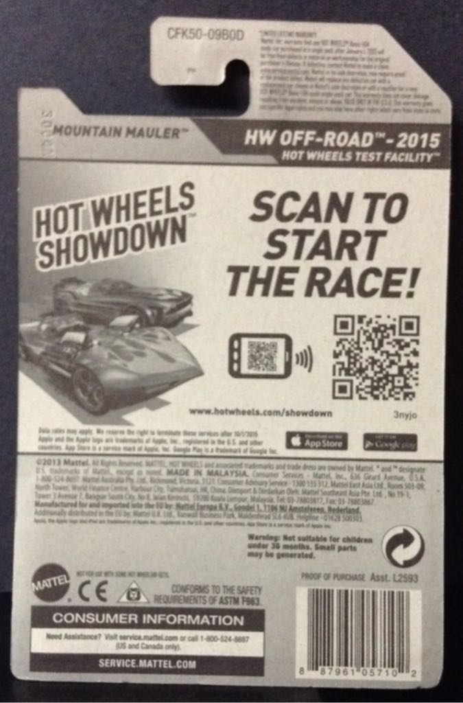 Mountain Mauler - 2015 Hw Off-Road toy car collectible - Main Image 2