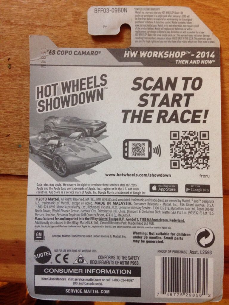 ’68 Copo Camaro - HW WORKSHOP toy car collectible - Main Image 2