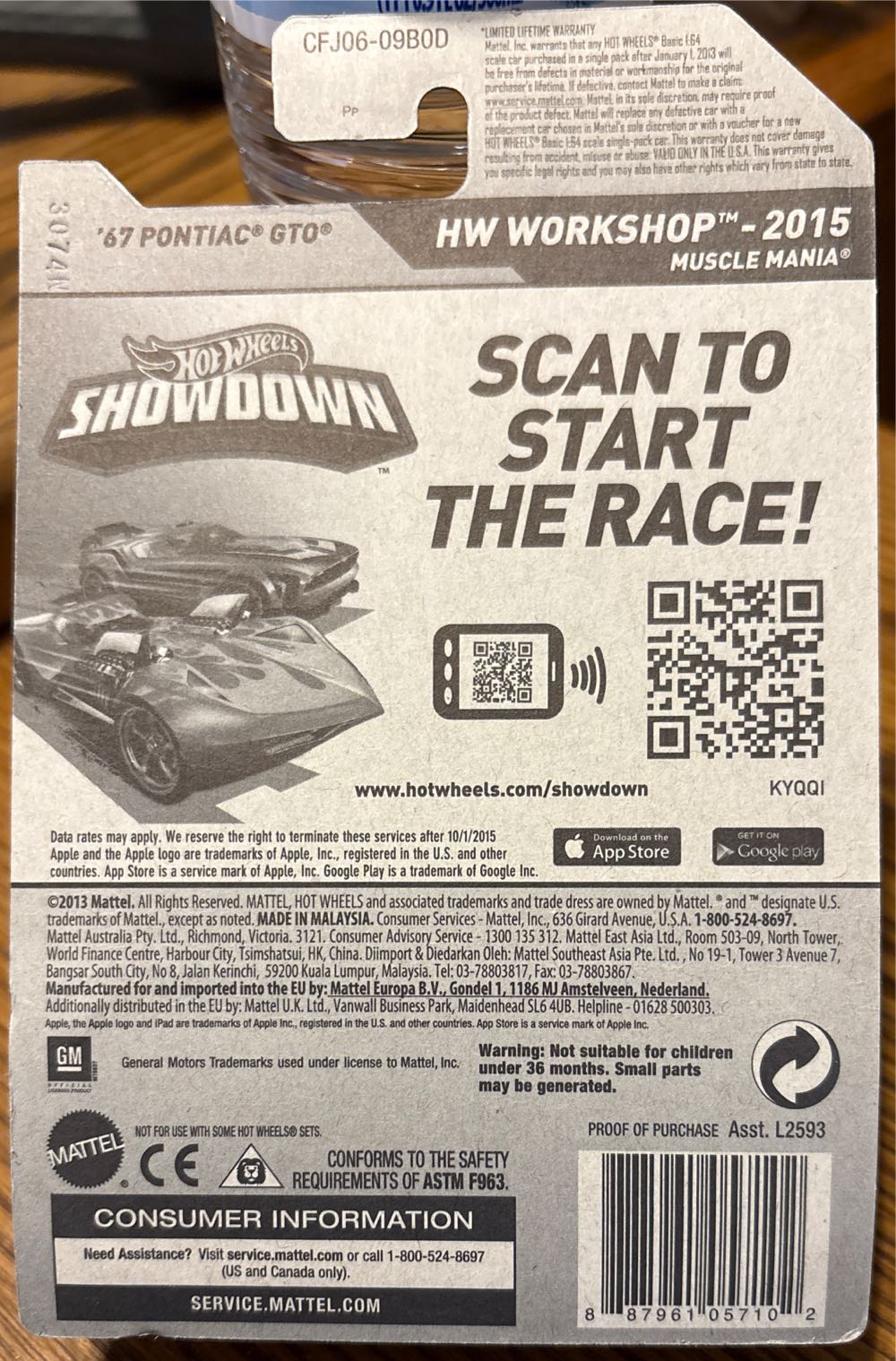 ‘67 Pontiac GTO - HW Workshop  Muscle Mania toy car collectible - Main Image 2