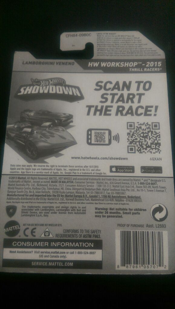 Lamborghini Veneno - 2015 - HW Workshop - Thrill Racers toy car collectible - Main Image 2