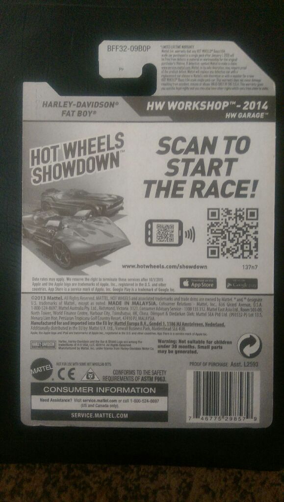 Harley-Davidson Fat Boy - Super Treasure Hunt toy car collectible - Main Image 2