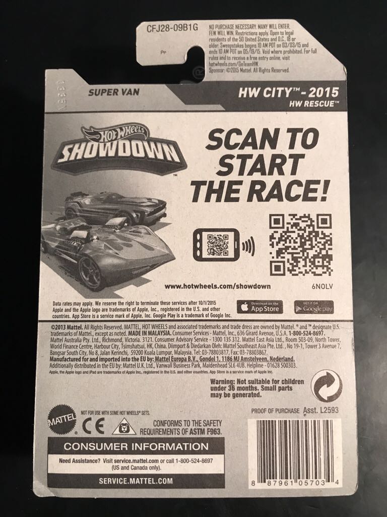 Super Van - HW City 2015 - HW Rescue toy car collectible - Main Image 2