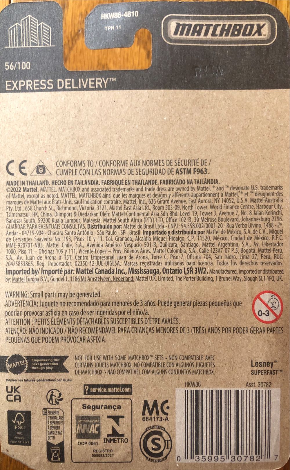 Express Delivery FEDEX - 2023 MBX City toy car collectible - Main Image 2