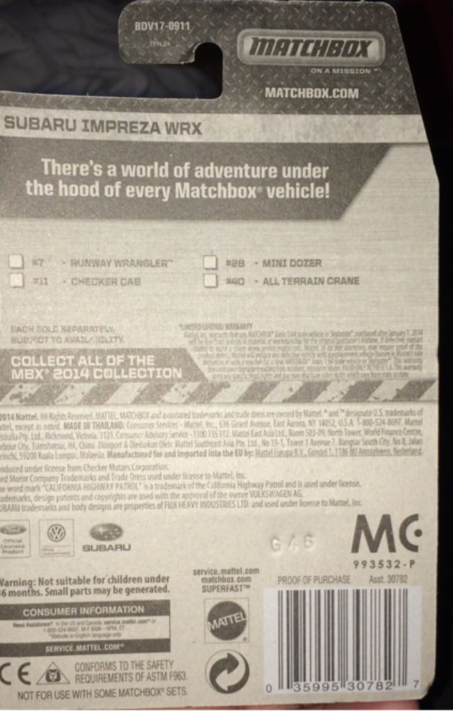 MB: 2007 Subaru Impreza WRX - MBX Heroic Rescue toy car collectible - Main Image 2