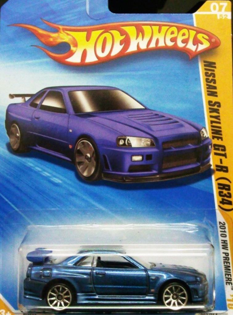 Nissan Skyline GT-R (R34) - ’10 HW Premiere toy car collectible - Main Image 1