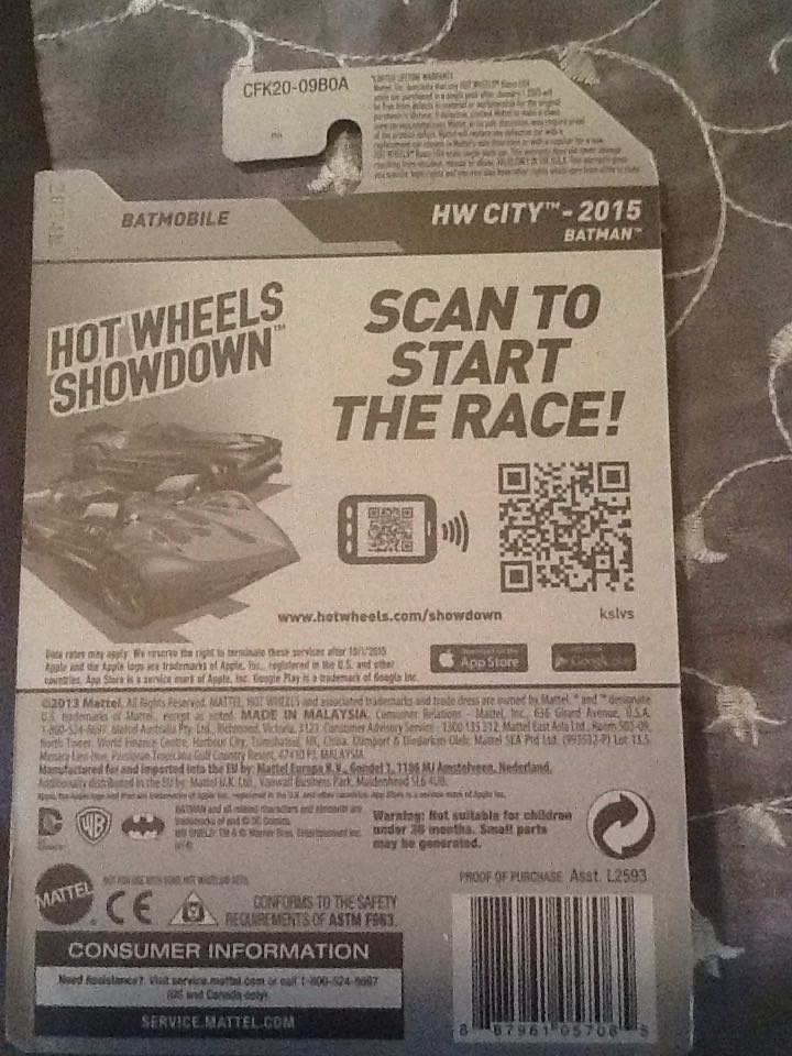 Batmobile - HW City toy car collectible - Main Image 2