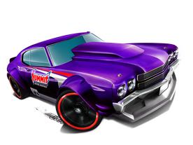 ’70 Chevy Chevelle - HW Workshop - 2014 toy car collectible - Main Image 1