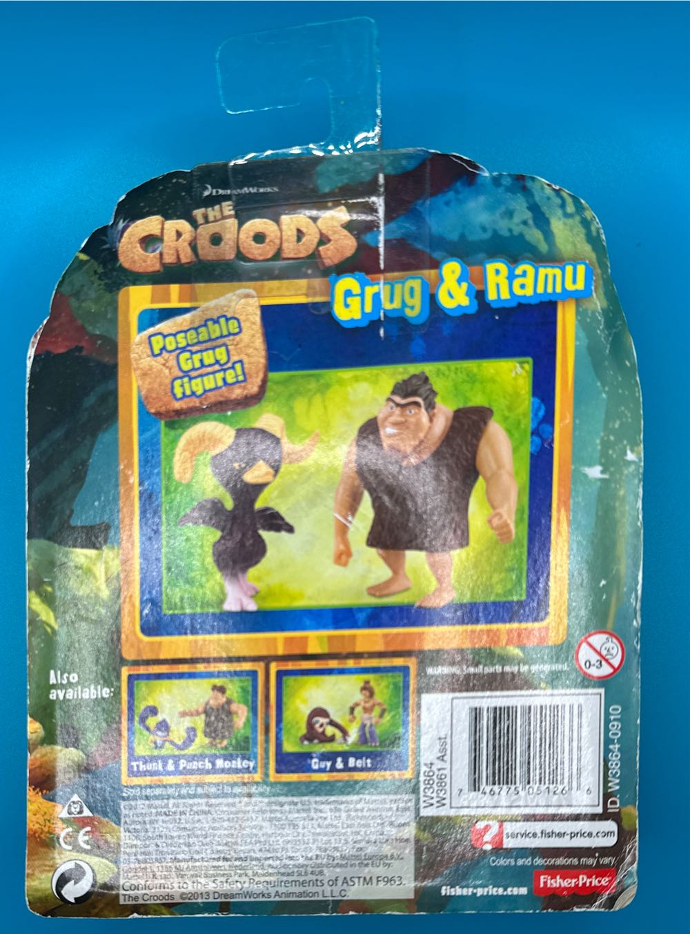 Fisher Price Grug And Ramu The Croods Figures New In Package Rare  toy car collectible [Barcode 746775051266] - Main Image 2