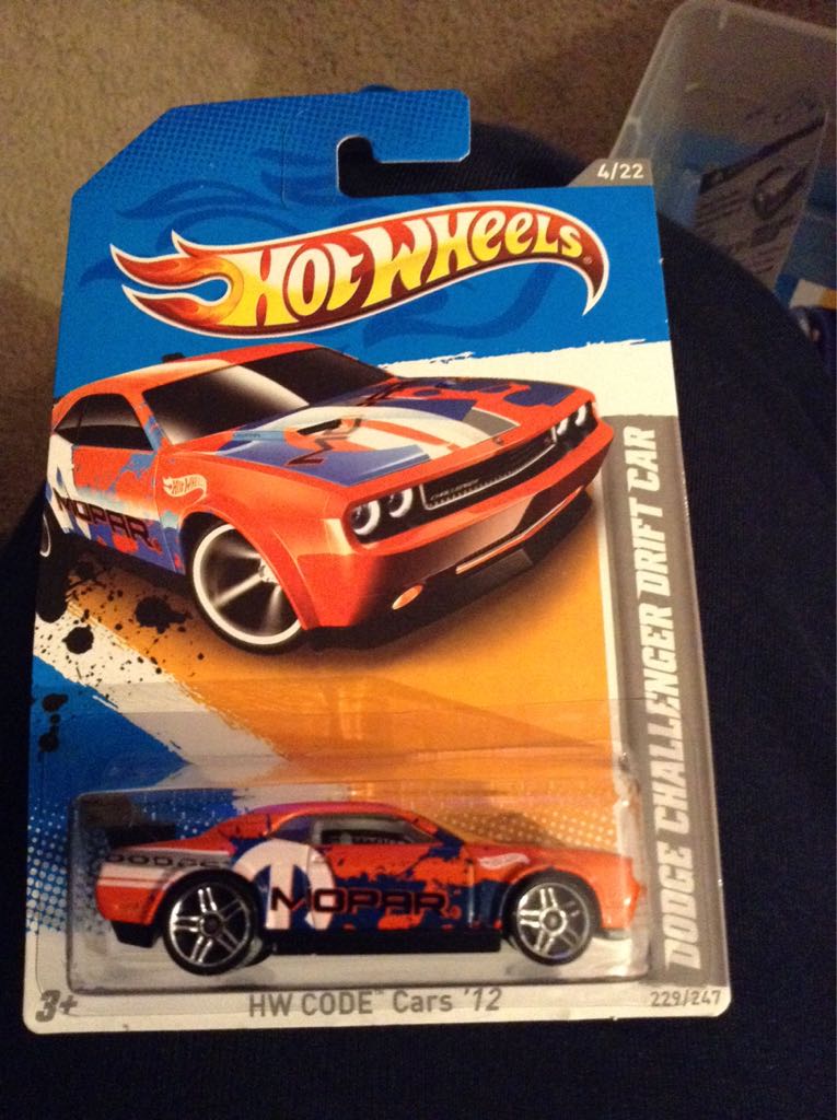Dodge Challenger Drift Car - HW Code Cars ’12 toy car collectible - Main Image 1