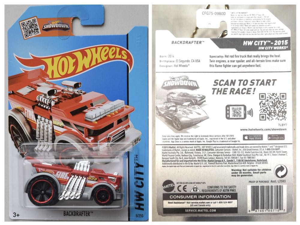 Backdrafter - HW City - City Works toy car collectible - Main Image 4