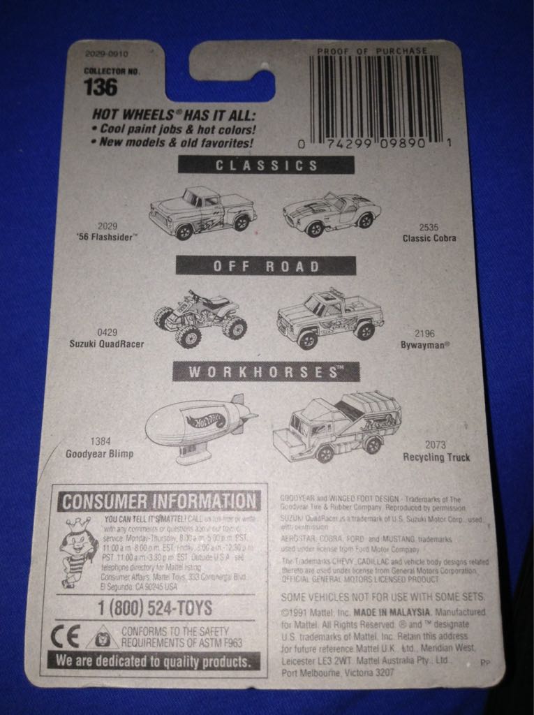 ’56 Flashsider - Blue Card toy car collectible - Main Image 2