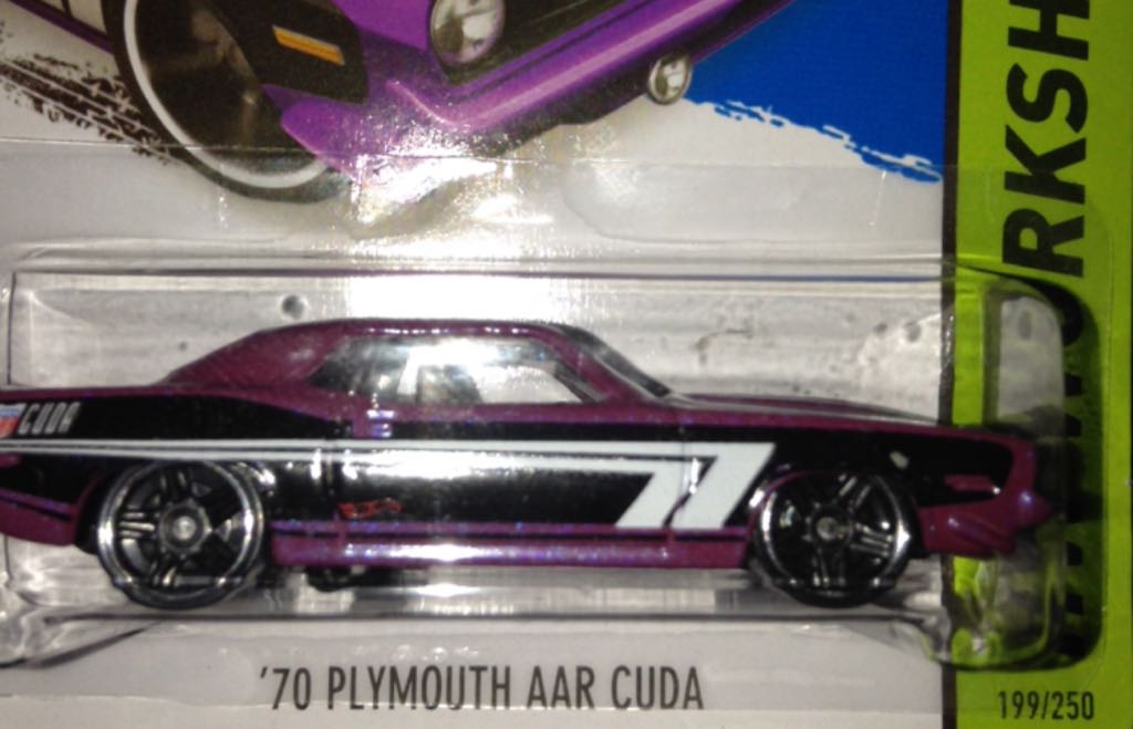 ’70 Plymouth AAR Cuda - 2015 HW Workshop toy car collectible - Main Image 2