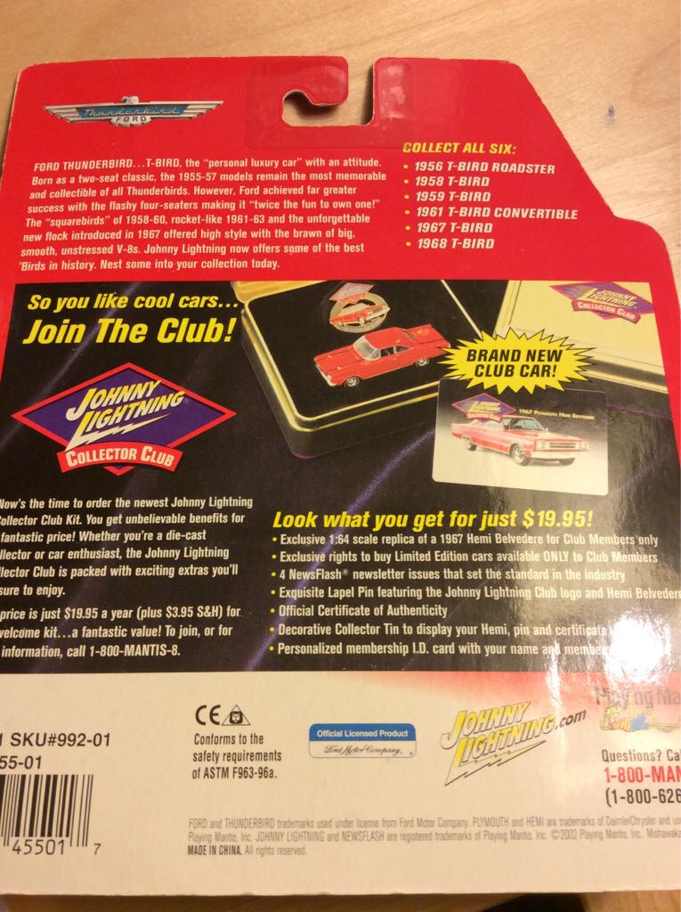 Johnny Lightning - 1968 T-Bird - Legendary Bad Birds of the 50’s and 60’s toy car collectible - Main Image 2