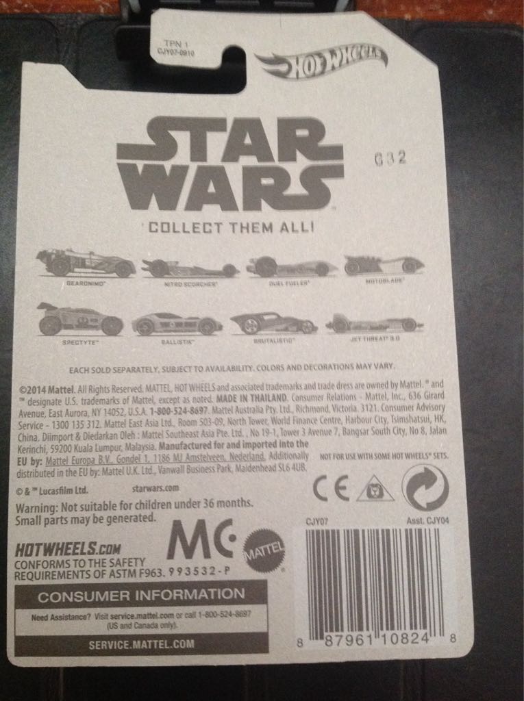 Hot Wheels Star Wars ’14 4/8 - STAR WARS A NEW HOPE toy car collectible - Main Image 2