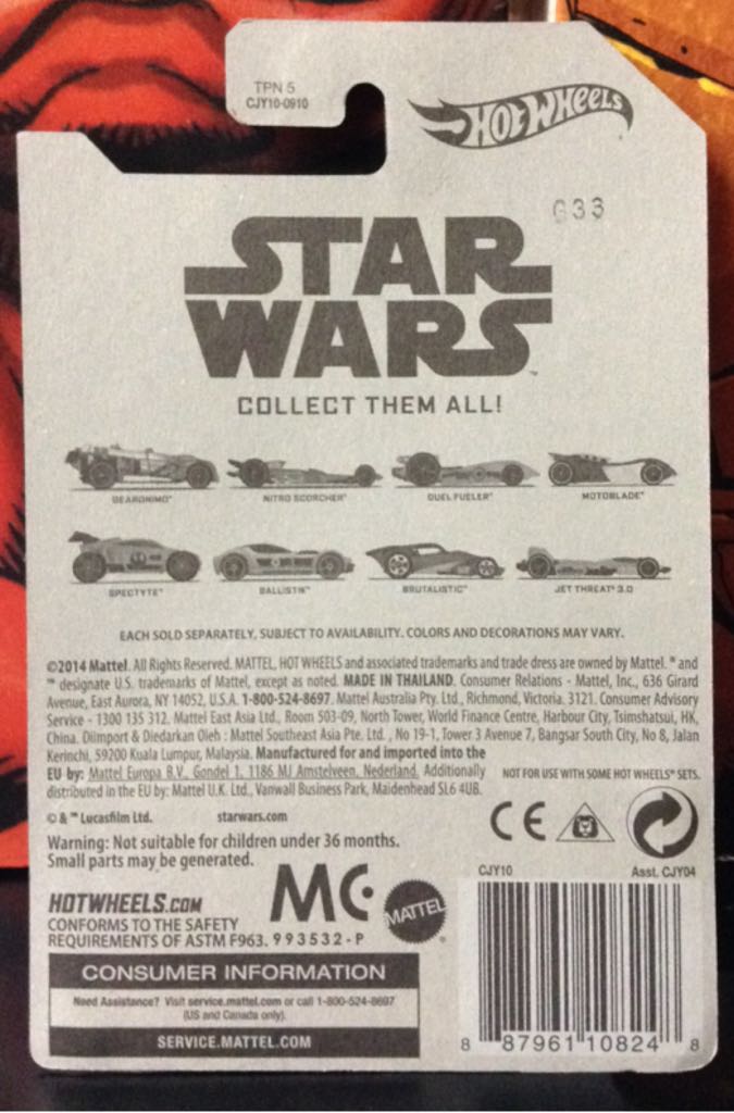 Jet Threat 3.0 (Loose) - 2015 Star Wars - Themed Cars toy car collectible - Main Image 2