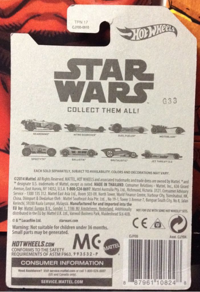 Nitro Scorcher - STAR WARS ATTACK OF THE CLONES toy car collectible - Main Image 2