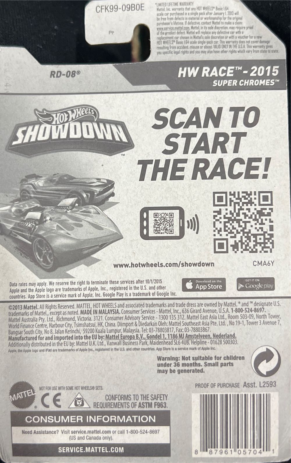 RD-08 - HW RACE-2015 Super Chromes toy car collectible - Main Image 4