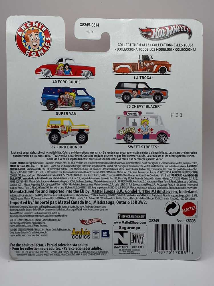 ’70 Chevy Blazer - 2013 - HW Pop Culture - Archie toy car collectible - Main Image 2